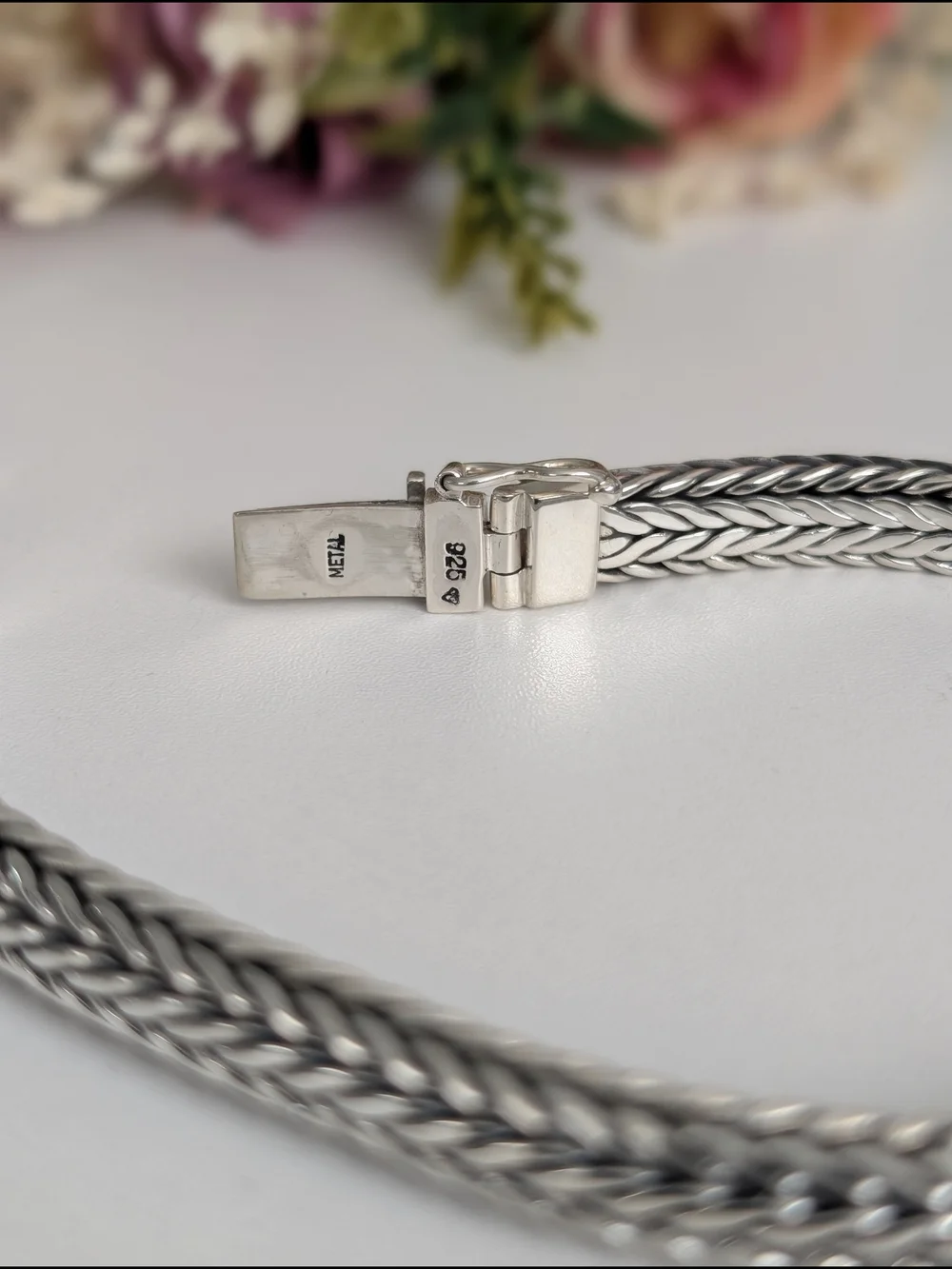 .925 Solid Sterling Silver Woven Byzantine Bracelet Unique One Of A Kind